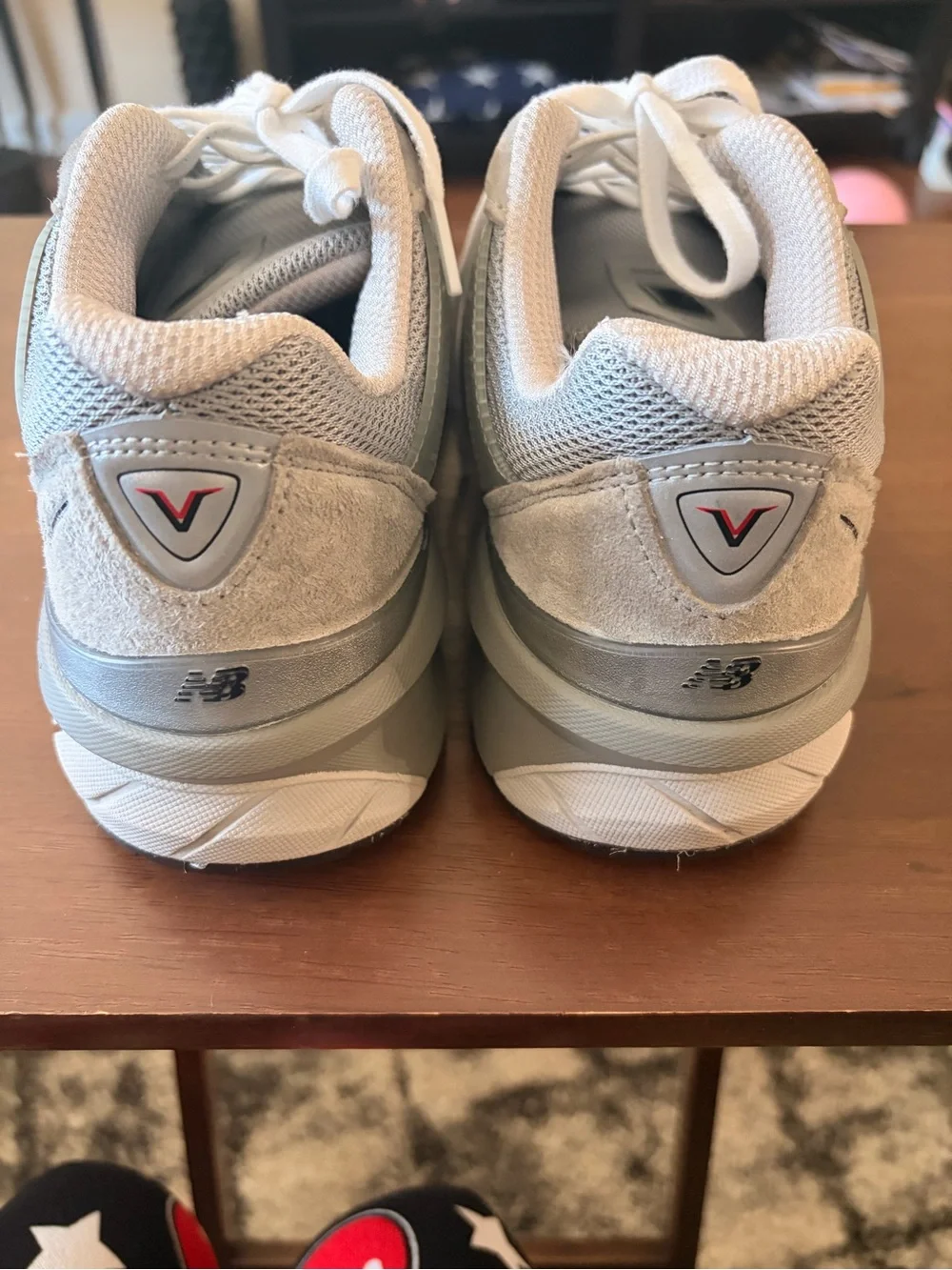 New Balance Light Gray Mesh Sneakers
